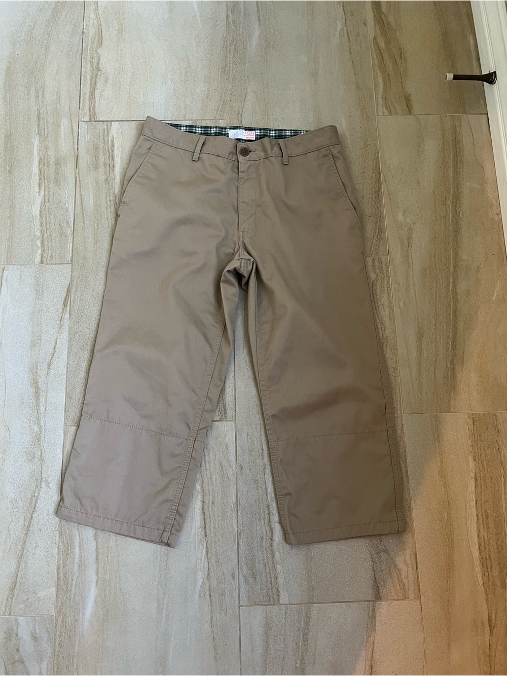 Beams Men's Classic Straight Leg Chino Quarter Length Shorts - Tan